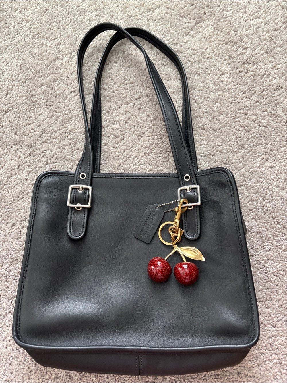 Vintage Coach Compartment Tote 9163 charm not included